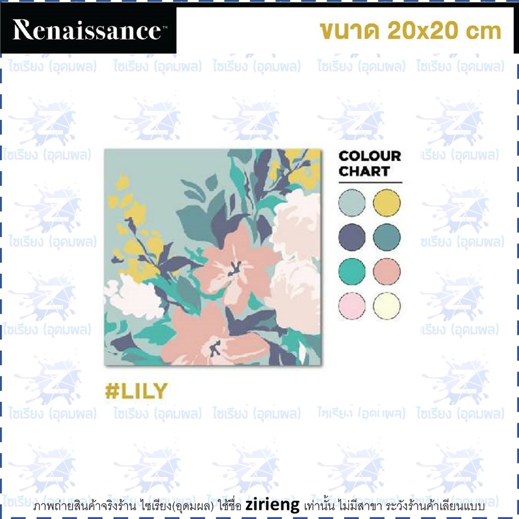 ชุดแคนวาส ระบายสีตามตัวเลข Renaissance Paint by Number Kit