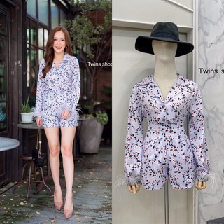 Set เสื้อเชิ้ต+กางเกงเอวสูง (S/M/L) By Twins shop