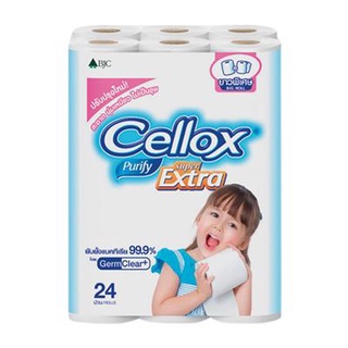 The Rich ทิชชูม้วน พิวริฟาย ซูเปอร์ เอ็กซ์ตร้า บิ๊กโรล CELLOX รุ่น CE17124 (แพ็ค 24 ม้วน)