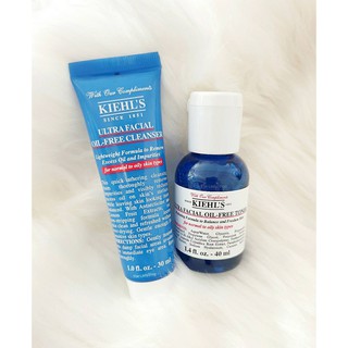 เซตคู่!! Kiehls Ultra Facial Oil-Free Cleaner Foam 30 ml และ Toner 40 ml