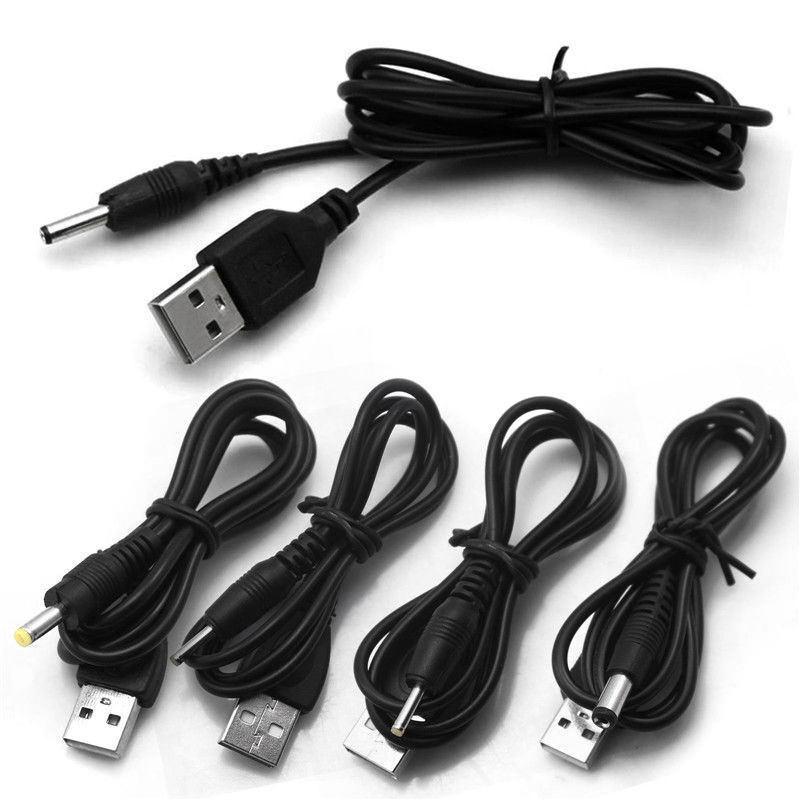 USB A Male to 2.0 2.5 3.5 4.0 5.5mm Connector 5V DC Charger Power Cable Cord