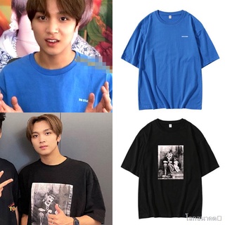 🔥🔥Hot Sale‼ ️NCT DREAM Haechan Lee Donghyuk เสื้อยืดแขนสั้นพิมพ์ลายหลวม ๆ แบบสบาย ๆ ฤดูร้อน