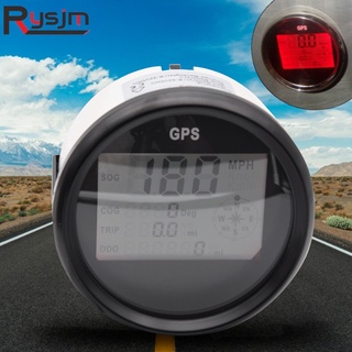 เครื่องวัดความเร็ว GPS ดิจิทัล 85 มม. 0~999 น็อต MPH Km/h พร้อมไฟแบ็คไลท์ 8 สี สําหรับเรือยอร์ช รถบรรทุก