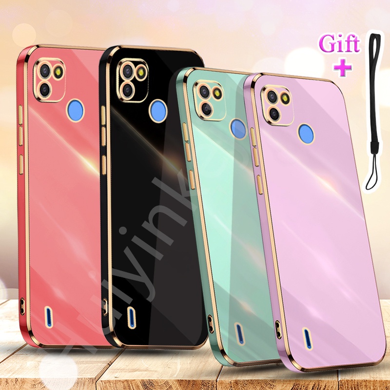 สําหรับ Tecno POP 4 LTE Traight Edge Electroplated เคสโทรศัพท์สําหรับ Tecno POP 4 LTE Gold Edge ชุบก