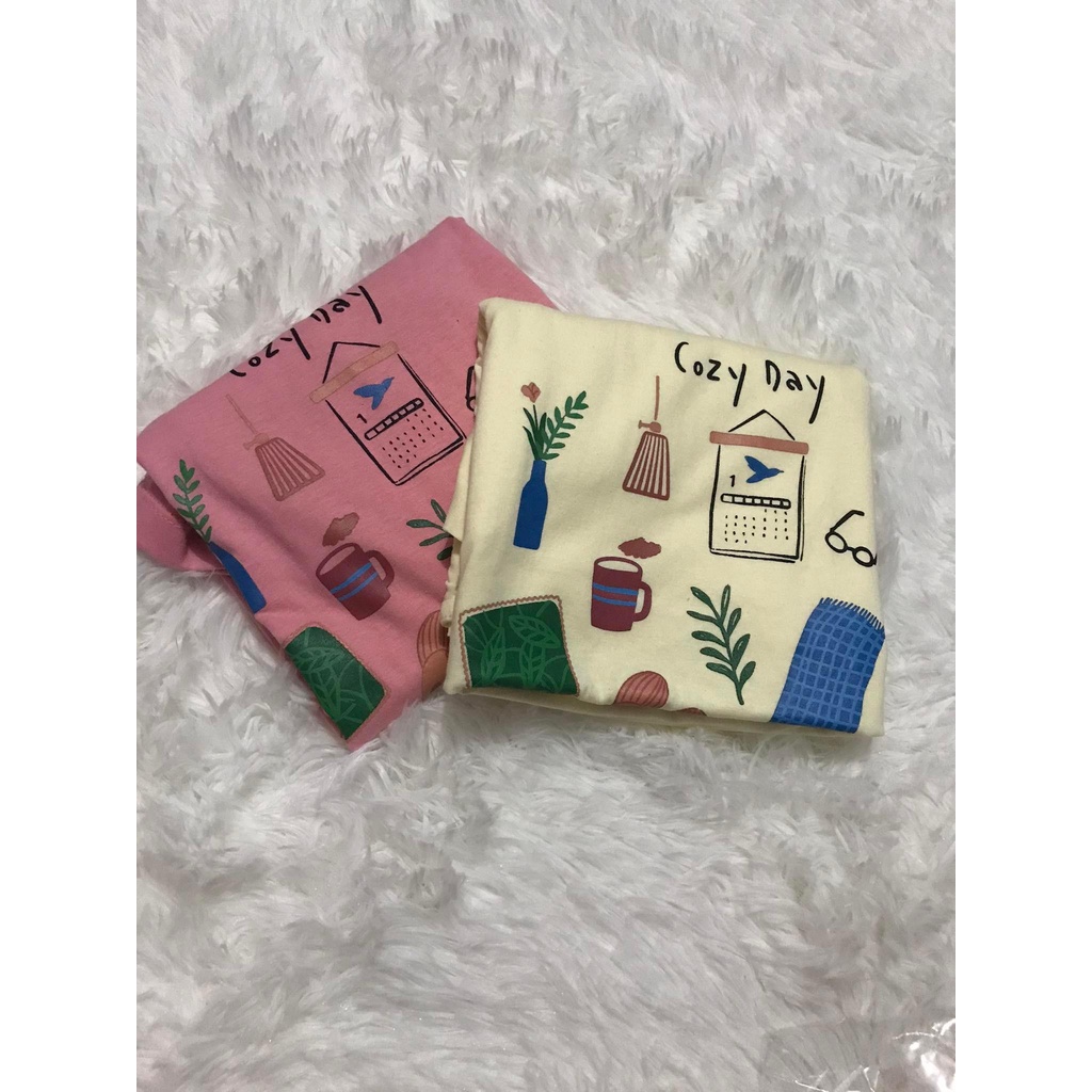 cozy day เสื้อยืดโอเวอร์ไซร์ ป้าย feelgood