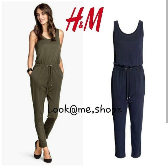 h&m navy jumpsuit