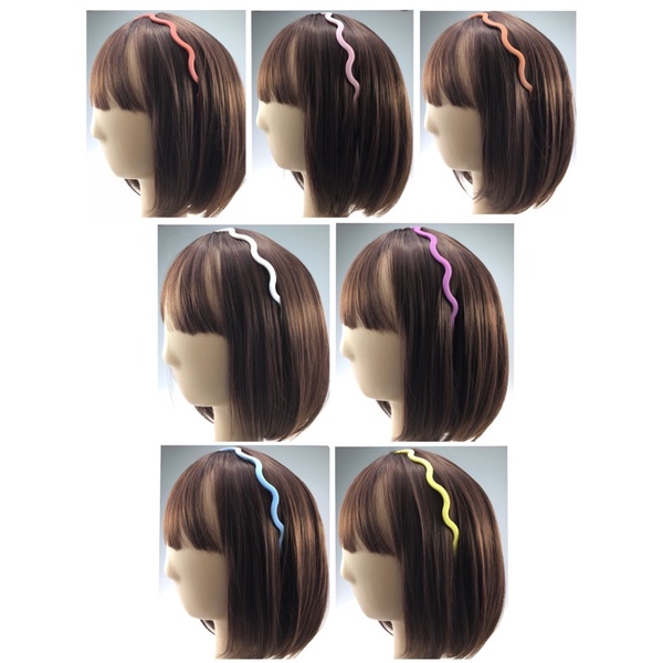 HVL ที่คาดผมพลาสติกสีด้านเก๋ๆ คลื่นใหม่ 5 มิล 1 ชิ้น - รูปที่ 4
