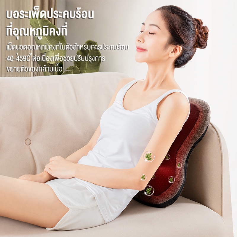 XUTI   เบาะนวดอเนกประสงค์  ผ่อนคลายกล้ามเนื้อ ส่วนหัว หลัง บอระเพ็ดประคบร้อน  (พร้อมส่ง) รูปที่ 3