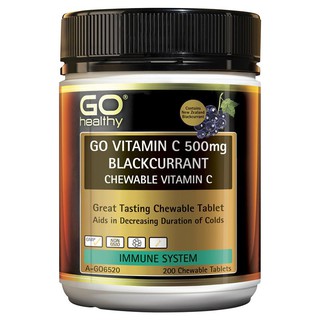 GO Healthy Vitamin C 500mg Blackcurrant 200 Chewable