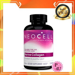 ฉลากไทย แท้ Neocell Marine Collagen with Hyaluronic Acid 120 แคปซูล คอลลาเจนจากปลาทะเลน้ำลึก #9186