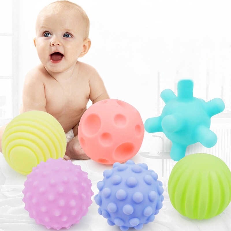 🇹🇭 พร้อมส่ง 👶🏻💕 ชุดเซ็ท 4 ลูก Baby Ball บอล บอลฝึกสัมผัส บอลยางเด็ก ทำความสะอาดง่าย เล่นในน้ำได้ Sensory ลูกบอลมีเสียง