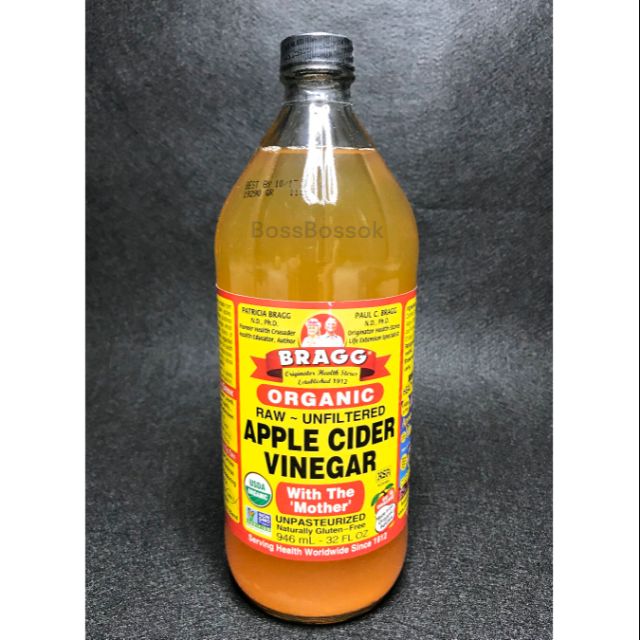 ลด 26-30 พย.Bragg Apple Cider Vinegar 946 ml. น้ำส้มแอปเปิ้ลหมัก จากอเมริกา🍎🍎