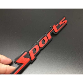 โลโก้ อลูมิเนียม สปอร์ตแด่ง ทั่วไป ขนาด 16 x 2.2 cm aluminum Sports Word letter Body Rear Trunk