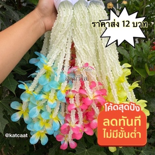 พวงมาลัยฮาวาย พวงมาลัยคล้องคอลีลาวดีสีทู-โทน