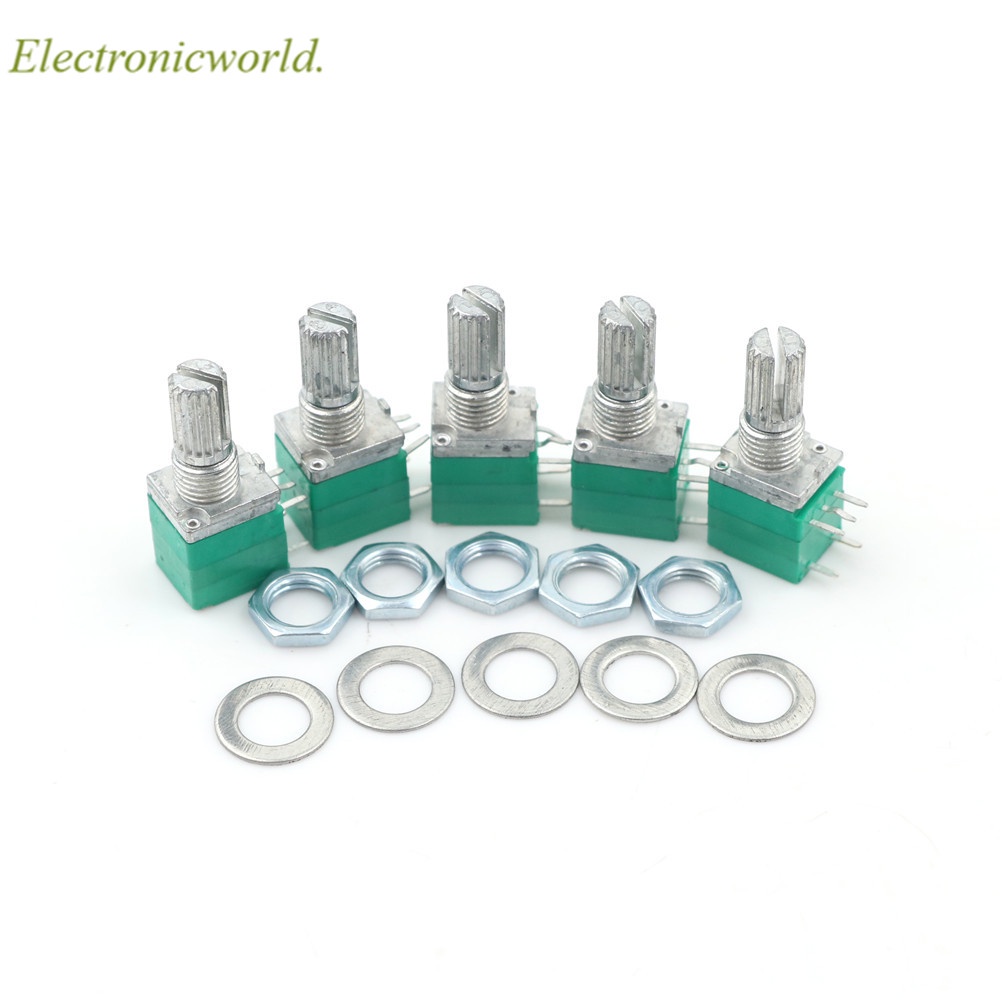 โพเทนชิโอมิเตอร์ เครื่องขยายเสียง RV097NS 5pin RK097NS RV097 5K 10K 20K 50K 100K 500K พร้อมสวิตช์เพล
