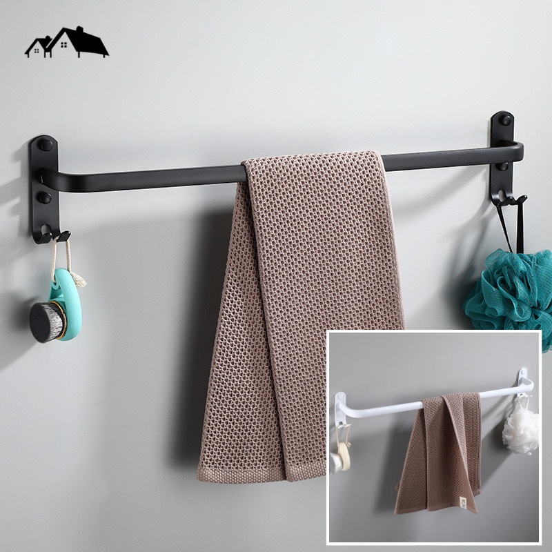 ราวแขวนผ้าขนหนู ราวเดี่ยว บาร์เดี่ยว ติดผนังในห้องน้ำ ขนาด 60cm BA-01A