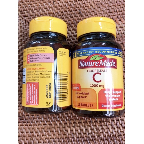 Vitamin C 💊 ติดบ้าน🔥🔥 Nature Made Vitamin C 1,000 mg., 60 Tablets วิตามิน C 1000 mg🔥พร้อมส่ง🔥นำเข้าเ