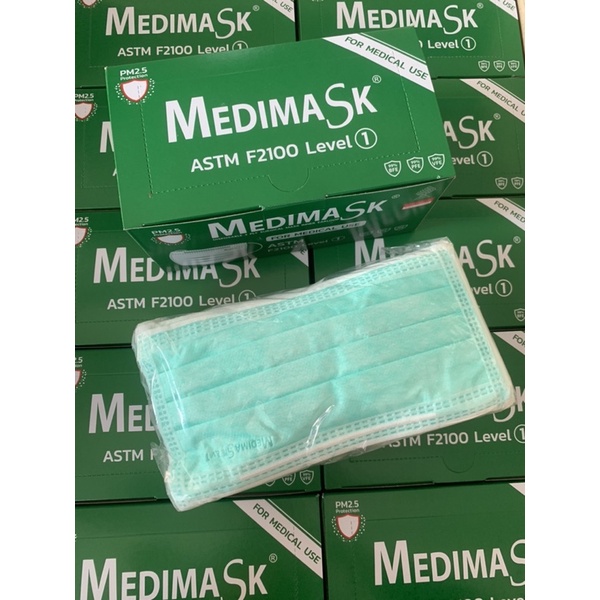 Medimask ASTM ของแท้ ✅ใช้ทางการแพทย์ กล่อง50ชิ้น แมสผู้ใหญ่
