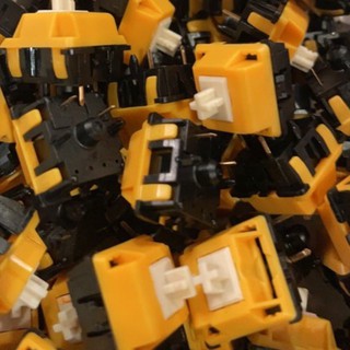 ราคา[มีทั้งLinear 62g /Tactile 67g] FFFF Switch (x1) สวิทช์เหลืองดำสีสวย Pre-Lubed จากโรงงานใส่พร้อมใช้ได้เลย!