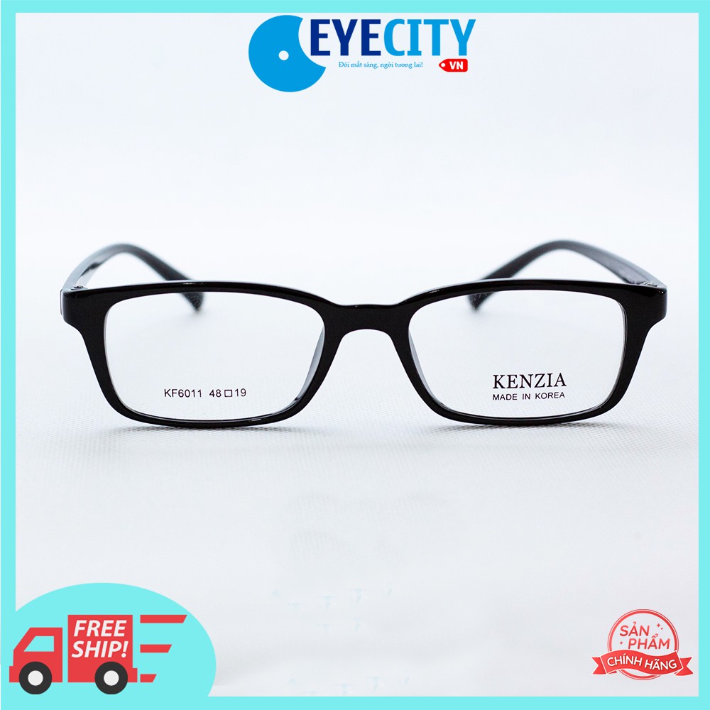 กรอบแว่นตาพลาสติก KENZIA KOREAN ทันสมัยและทนทาน สีดํา KF6011 - C1