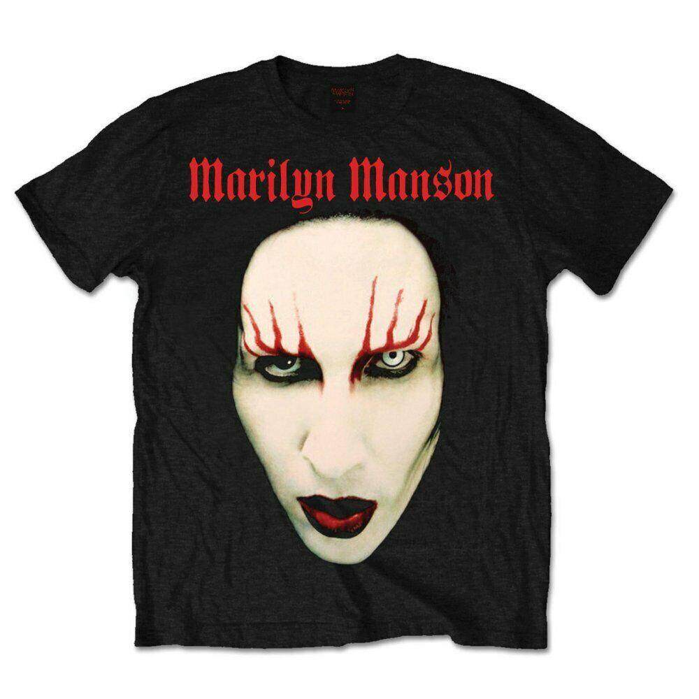 GILDAN เสื้อยืด ผ้าฝ้าย พิมพ์ลาย Marilyn Manson Red Lips เหมาะกับของขวัญวันเกิด สําหรับผู้ชาย และผู้หญิงS-5XL