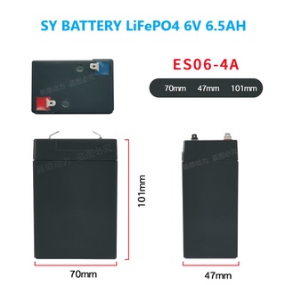 แบตเตอรี่ LiFePO4 สำรองไฟ UPS Solar cell ไฟฉุกเฉิน รถของเล่นเด็ก ุ6V 6-20AH มี BMS จ่ายกระแสสูงสุดได้ 20A (พร้อมส่ง)