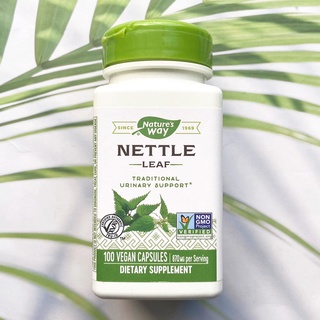 สารสกัดจากใบตำแย Nettle Leaf 870 mg 100 Vegan Capsules (Natures Way®) ใบเน็ทเทิ่ลสกัด