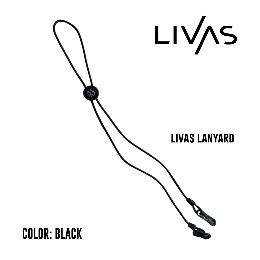 LIVAS สายคล้องแมส สายคล้องหน้ากาก สีดำ Mask Lanyard Black สไตล์มินิมอล สไตล์เกาหลี แฟชั่นเกาหลี