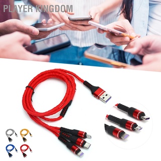 Player kingdom 3 In 1 Usb สายเคเบิ้ลชาร์จแบบด่วนสําหรับ Ios / Type C Micro Ports