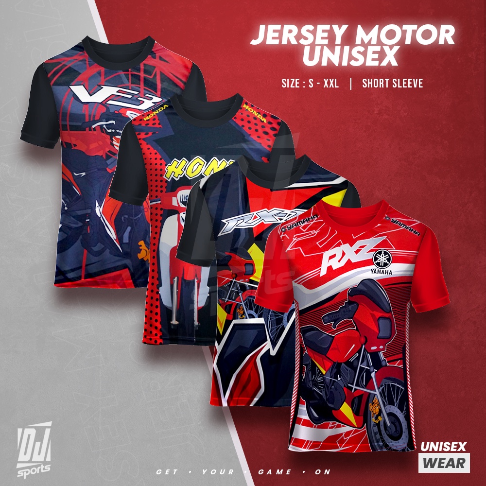 DJ Sport Men Jersey เสื้อยืดมอเตอร์แขนสั้น Unisex S-2XL