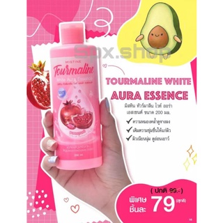 น้ำตบ ทับทิม น้ำตบผิวกาย เอสเซนส์บำรุงผิวกาย ขนาด 200 มล. 
Mistine Tourmaline White Aura Essence 200 ml.