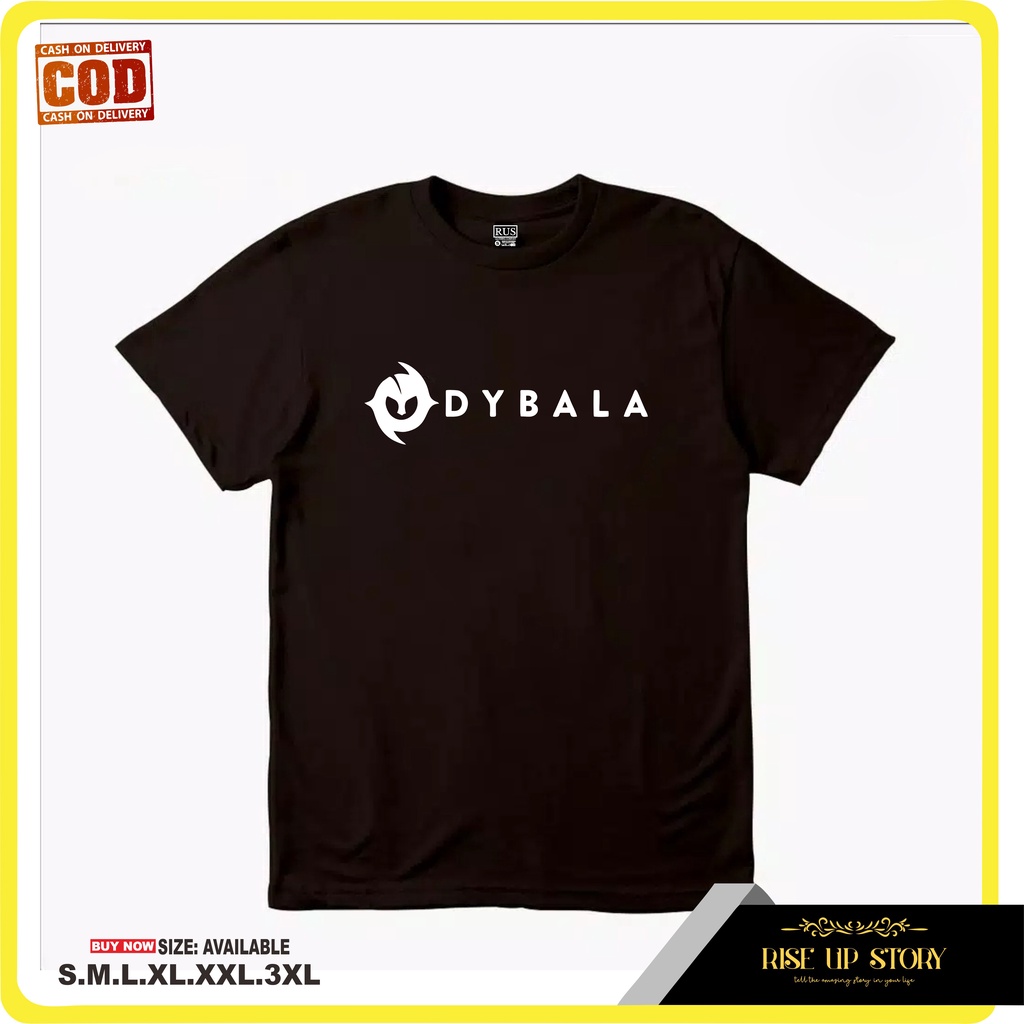 KATUN [RiseUp Story] เสื้อยืด DISTRO COTTON สําหรับผู้ชายและผู้หญิง DYBALA MASK LOGO CLOTHES