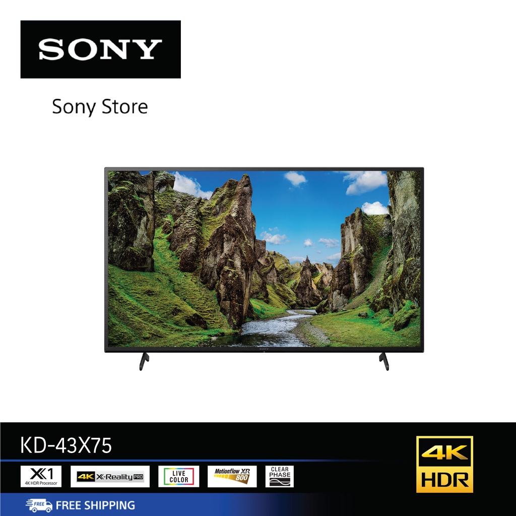 Sony KD-43X75 (43 นิ้ว) | 4K Ultra HD | High Dynamic Range (HDR) | สมาร์ททีวี (Android TV)