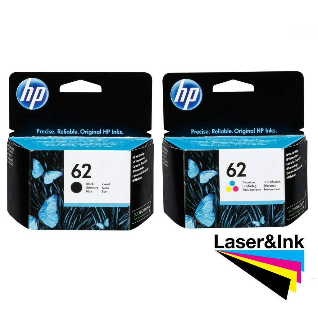 HP 62 Black /  62 Tri-color Original Ink Cartridge ราคา ถูกที่สุด ดีลบีเคเค