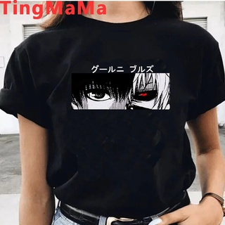 【พร้อมส่ง】เสื้อยืดลําลอง แขนสั้น พิมพ์ลายกราฟฟิค Tokyo Ghoul Attack on Titan Junji Ito สไตล์ญี่ปุ่น สําหรับผู้ชาย และผู้