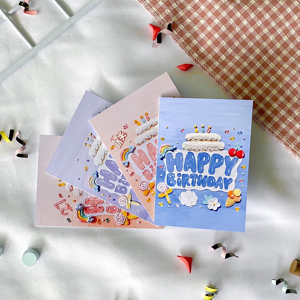 🎂 🍰 Birthday card : การ์ดอวยพรวันเกิด (มีซองแก้วใส่การ์ด) 🎁 - รูปที่ 6