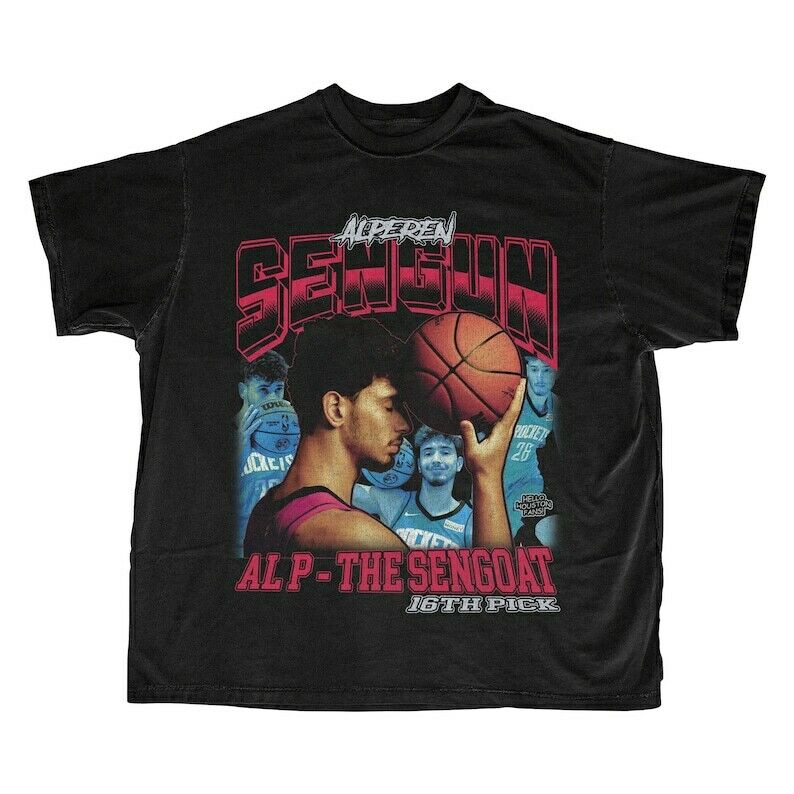 เสื้อยืด Houston Rockets Alperen Sengun Vintage Graphic ตลก