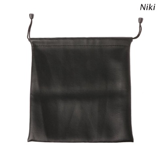 Niki Headphone Leather Storage Bag Waterproof Protective Case Pouch For Headband Earphone