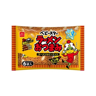 Baby Star Ramen Spicy Chicken  ขนมราเม็งรสไก่เผ็ด แพคใหญ่ บรรจุ 6 ซอง