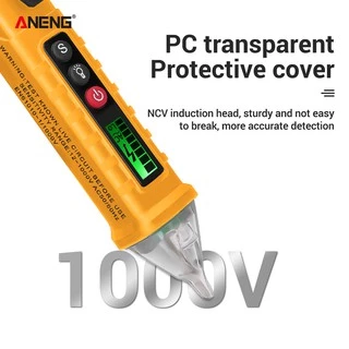 VC1010 ดิจิตอลแบบไม่สัมผัสเครื่องทดสอบแรงดันไฟฟ้าปากกา AC DC 12-1000V ไฟฟ้าทดสอบเมตรสําหรับ Home และ Professional ใช้สีแดงสีเหลืองสีดํา 1 ชิ้น