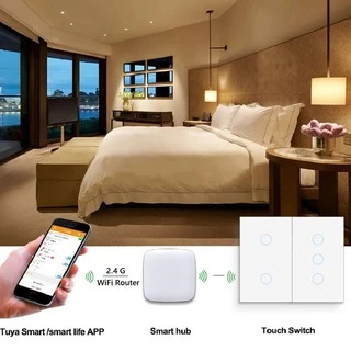 สวิตช์ไฟ Tuya Zigbee Smart Switch รุ่น ZTS-US ไม่ใช้นิวตรอน ไม่ใช้คาปาฯ ใช้คู่กับ Tuya Gateway