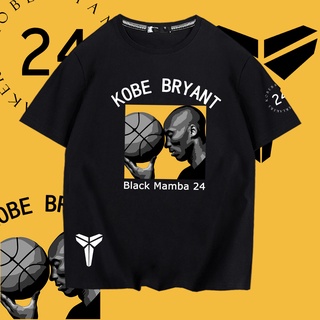 เสื้อยืด ผ้าฝ้ายแท้ พิมพ์ลาย Mamba Spirit Kobe No. 230 กรัม สีดํา เสื้อยืดแขนสั้น ผ้าฝ้ายแท้ พิมพ์ลายบาสเก็ตบอล Jersey 2