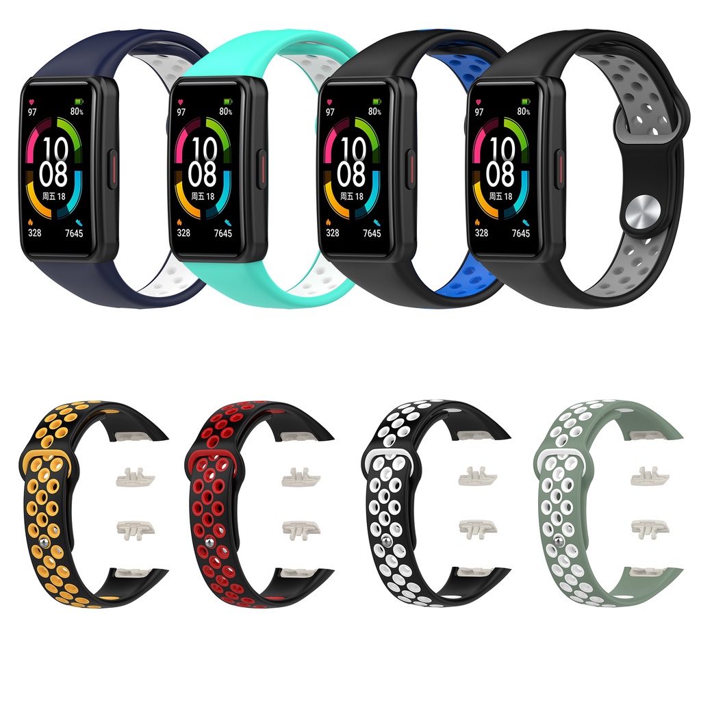 สายรัดซิลิโคนสำหรับ Huawei band 6 Pro Honor Band 6 7 Pro สายรัดข้อมือโปร่งใสกันน้ำ