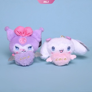 ตุ๊กตาผ้ากำมะหยี่น่ารักจี้ Angel &amp; Devil Series Cinnamoroll Kuromi Love ตุ๊กตาตุ๊กตาของเล่นตุ๊กตาจี้กระเป๋าจี้พวงกุญแจ Gift【KU2】