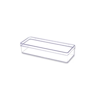 boxbox No.6241 L ขนาด 7.2 x 20 x 4.3 ซม. กล่องพลาสติกใสอเนกประสงค์ กล่องเก็บของ D.I.Y เครื่องสำอางค์ 1162418