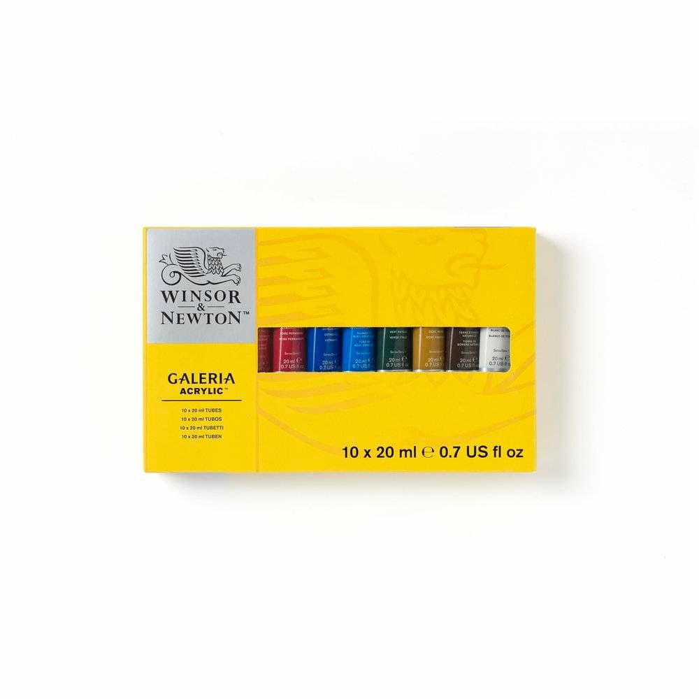 (พรีออเดอร์ 7-10 วัน)ชุดสีอะครีลิคอย่างดี10สี ตรา Winsor&Newton Galeria Acrylic 2190525 (10หลอดx20มล.)