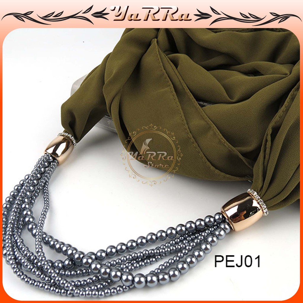 Pashmina ทันทีพร้อมสร้อยคอผ้าพันคอจี้ PEJ Yarrastore