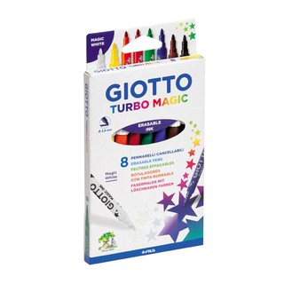 (โค้ดINCSM4Lขั้นต่ำ49ลด20) GIOTTO Turbo Magic 8 Colours (ปากกาเมจิกลบได้)