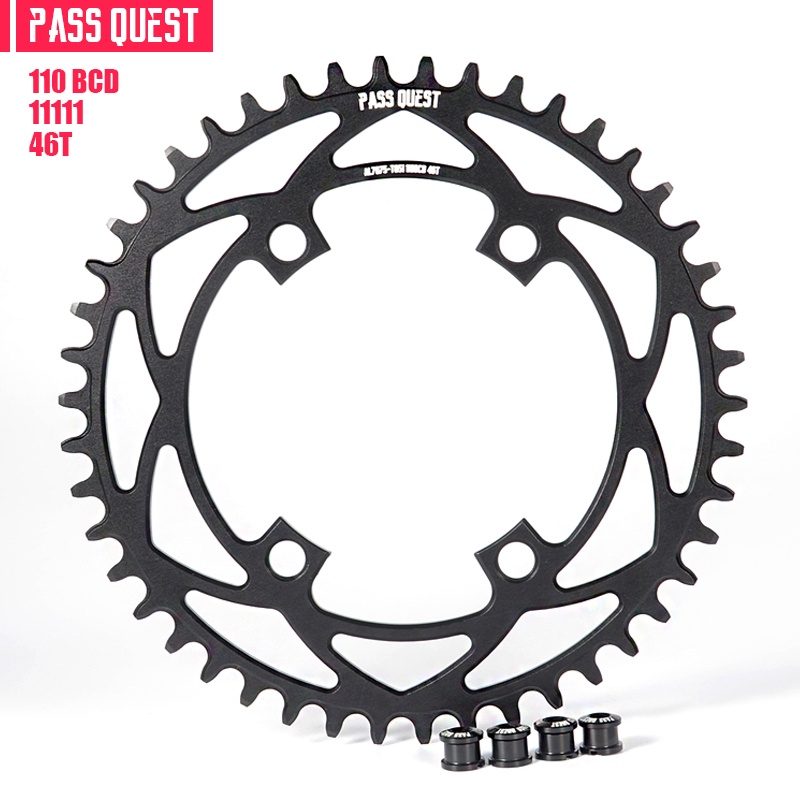PASS QUEST SRAM Apex 110/4 bcd Chainring110BCD รอบจักรยานถนนแคบกว้าง Chainring 36T-52T จักรยาน Chain