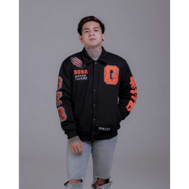 เสื้อแจ็คเก็ต Men Varsity KingTm MMXVI Bomber Jacket Original Jacket Premium Distro | เสื้อแจ็คเก็ตบ